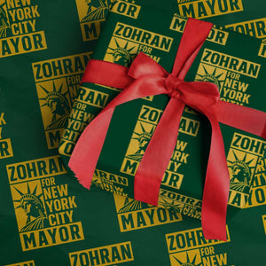 Zohran Mamdani NYC Mayor Wrapping Paper Roll Funny Cool Trendy Progressive TS14 Green Print Your Wear