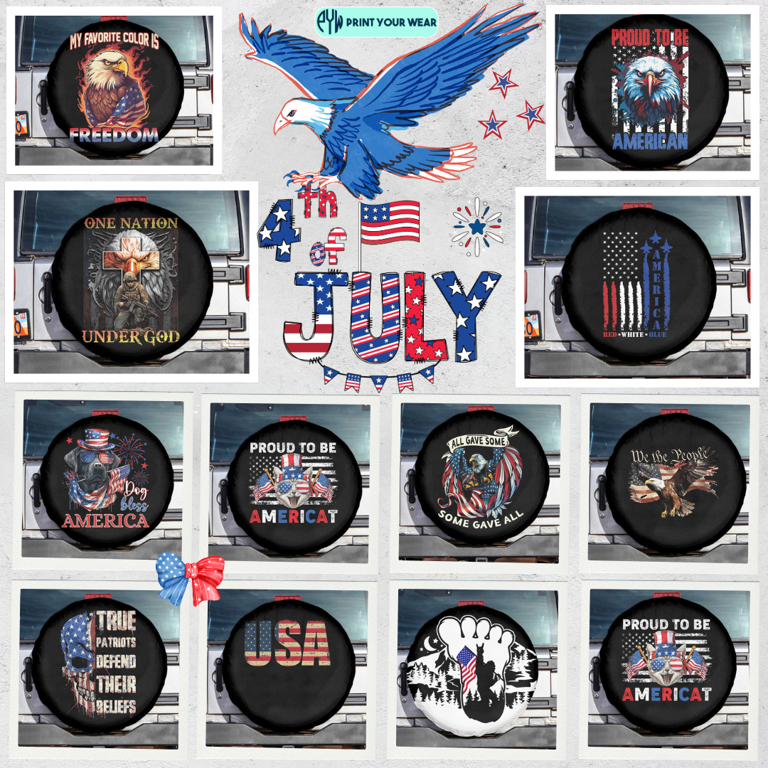 4th Of July Spare Tire Cover