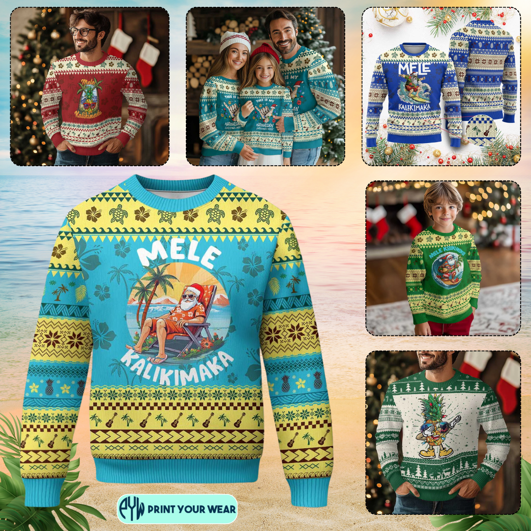 Hawaii Ugly Christmas Sweater