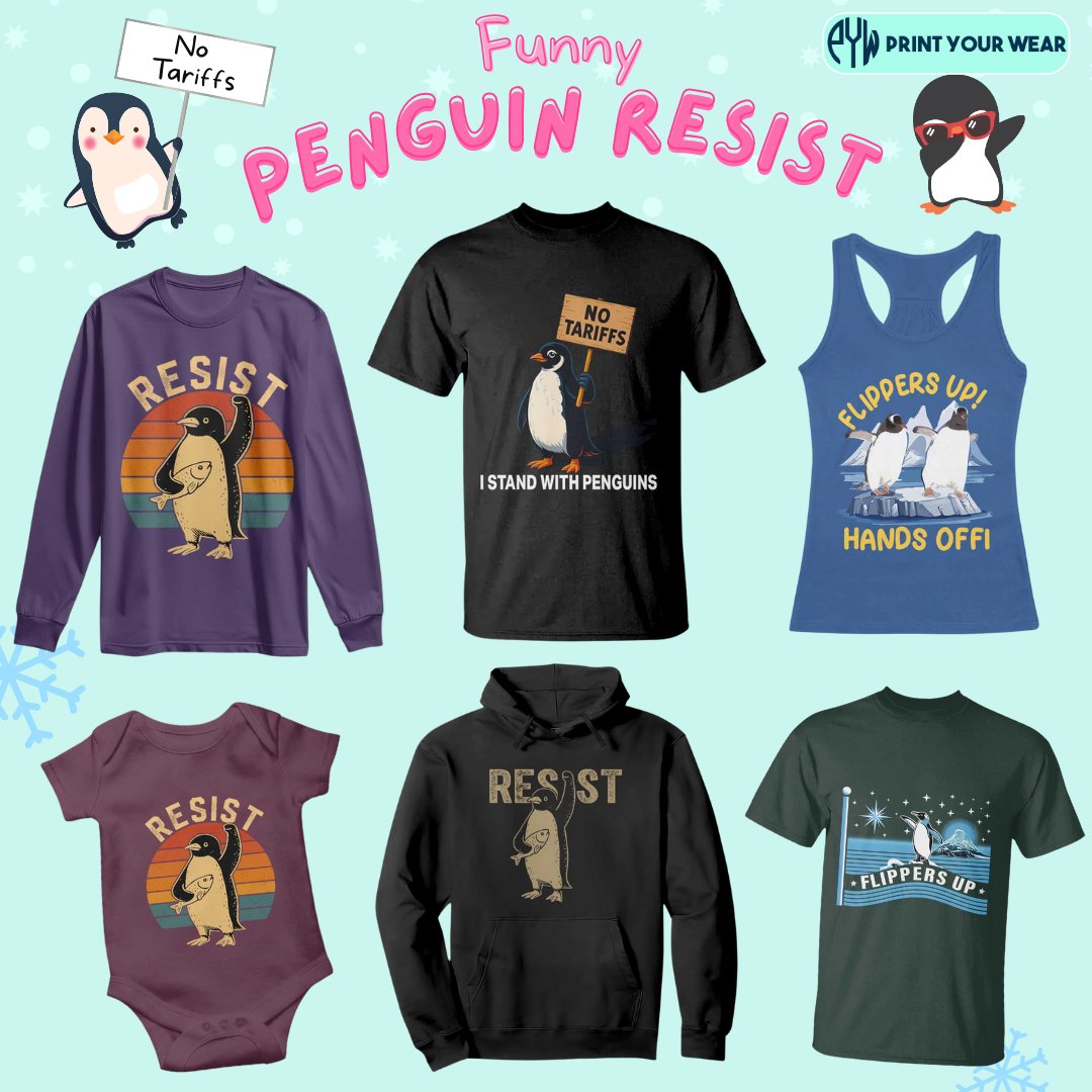 Funny Penguin Resist 2025