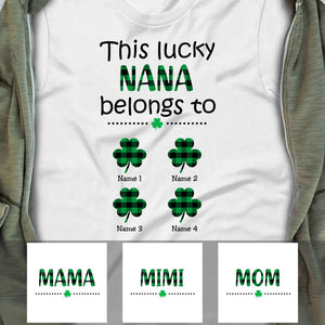 Personalized St Patricks Day Lucky Grandma Nana Irish T Shirt CTM Custom - Printyourwear