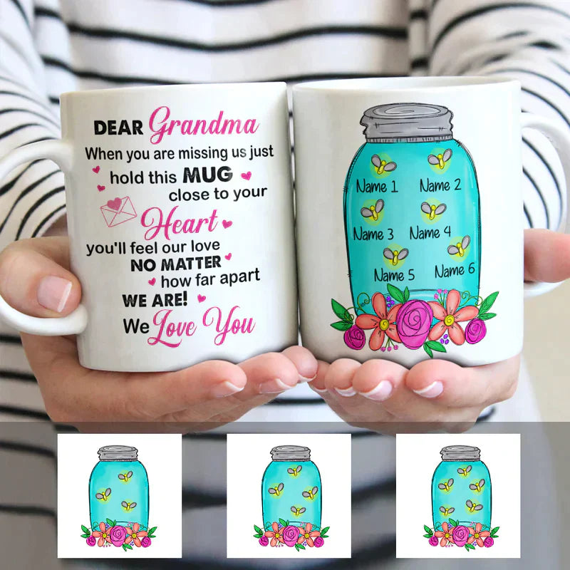 Personalized Mom Grandma Bee Bottle Mug CTM One Size 11oz size Custom - Printyourwear