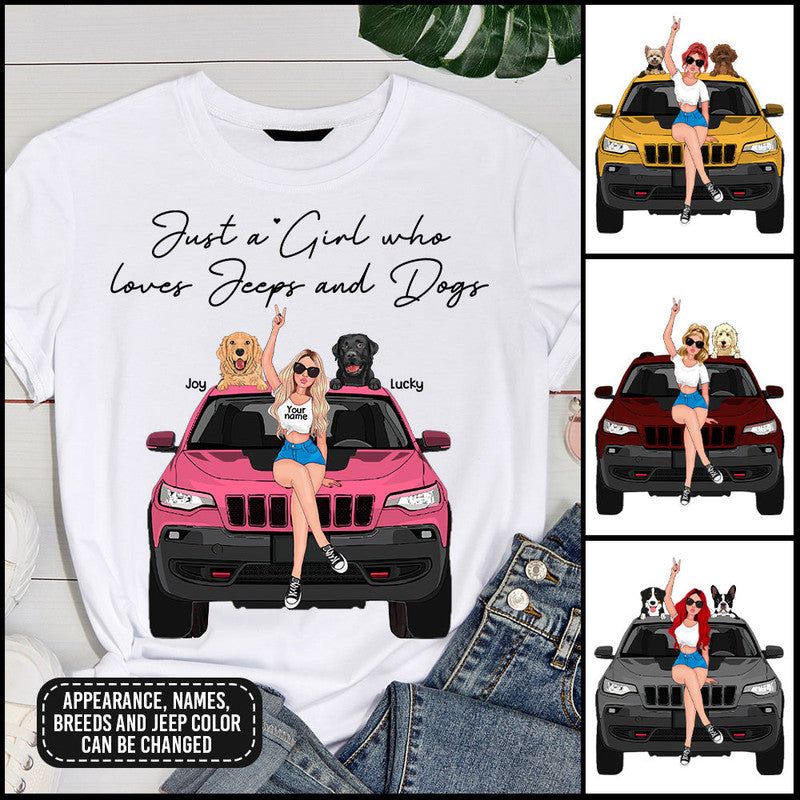 Custom JP Tee Shirts New JP Cherokee Just A Girl Who Loves JPs and Dogs CTM Youth Custom - Printyourwear