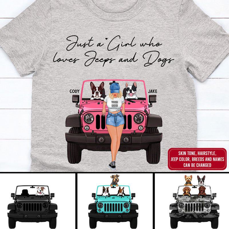 Custom JP Tee Shirts Just A Girl Who Loves JPs and Dogs NO.3 CTM Youth Custom - Printyourwear