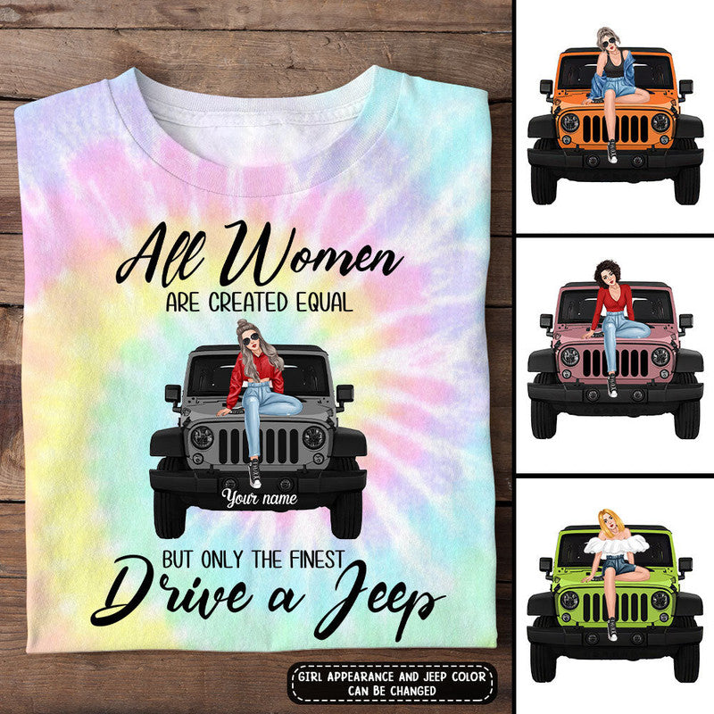Custom JP Tee Shirts All Women Are Created Equal But Only The Finest Drive A JP All Over Print CTM Youth Custom - Printyourwear