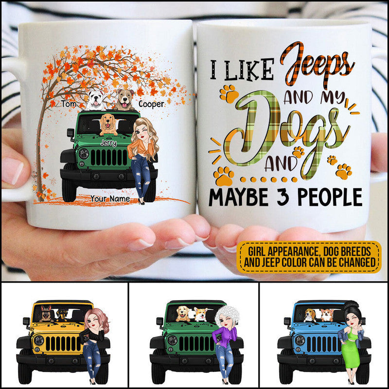 Personalized JP Mug I Like JPs and Dogs and Maybe 3 People Fall Vibes CTM One Size 11oz size Custom - Printyourwear