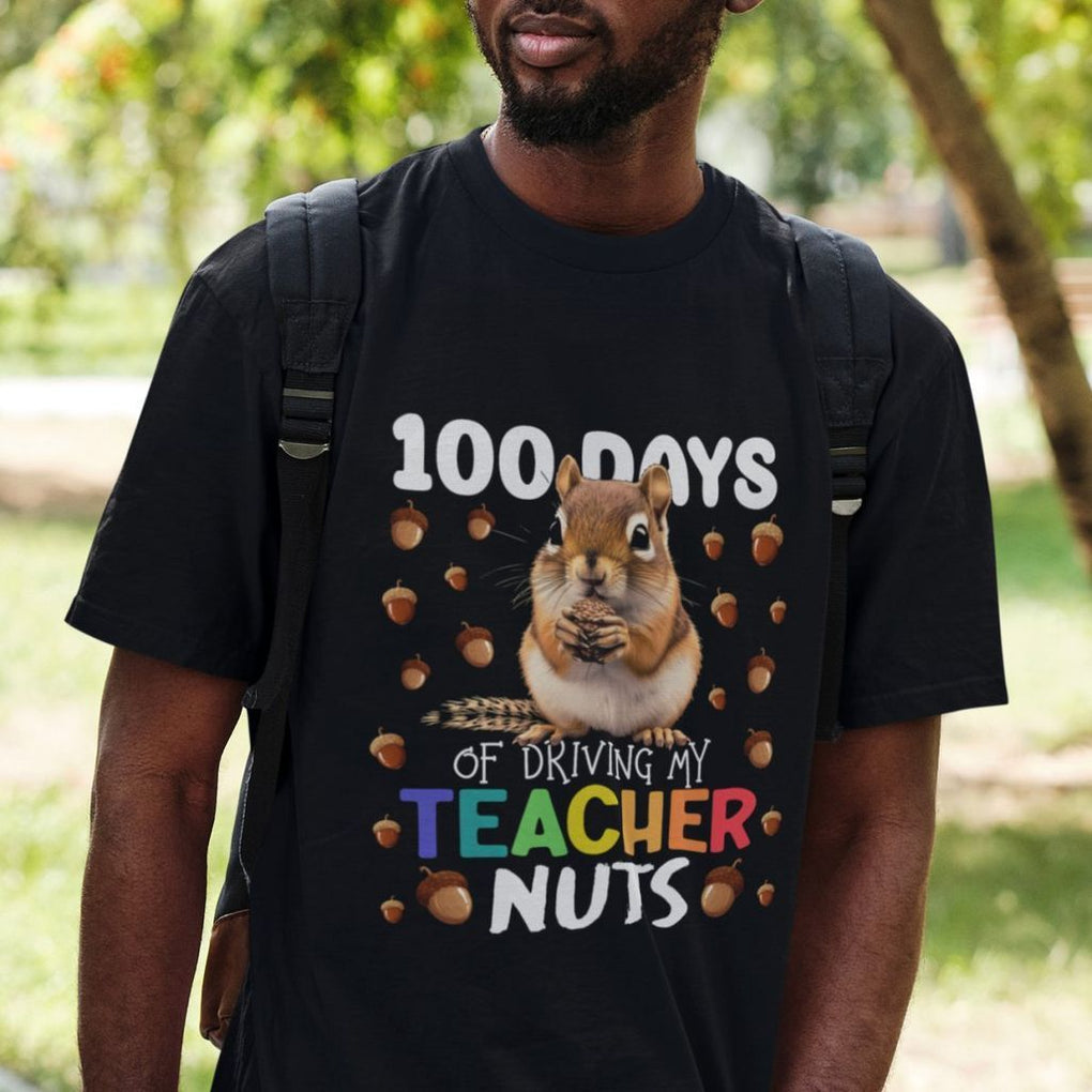 100 Days of School Chipmunk T Shirt Driving My Teacher Nuts TS02 Printyourwear