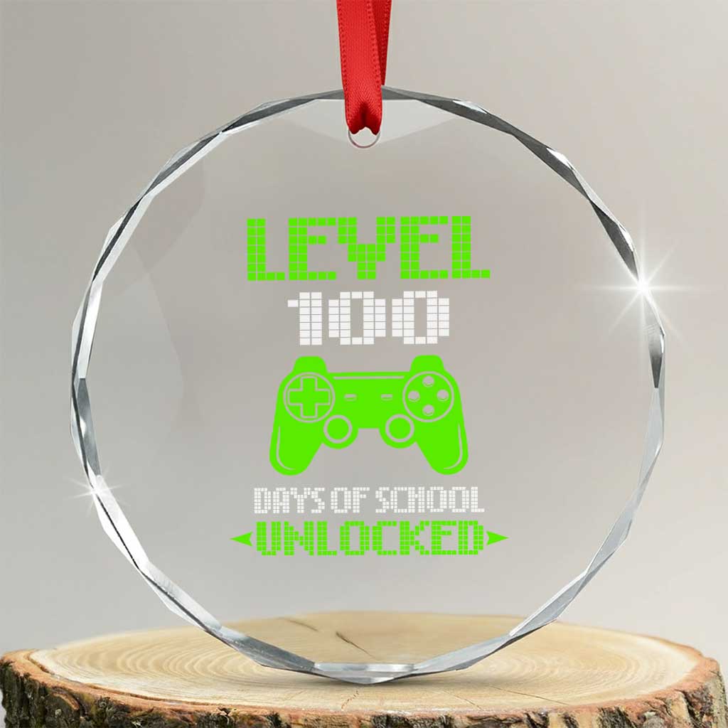 100 Days of School Smarter Crystal Glass Ornament Cool 100th Day Celebration Gift TS01 Transparent Glass 3'' Circle Print Your Wear