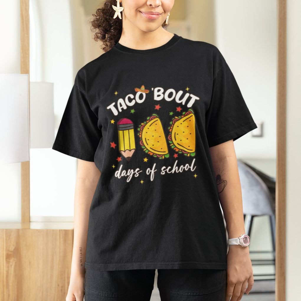100 Days of School Tacos T Shirt Taco' Bout 100 Days TS02 Printyourwear