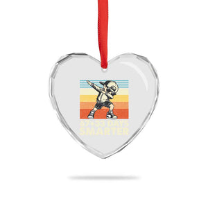 100 Days Smarter Heart Crystal Glass Ornament Funny 67 33 Six Seven Math Teacher Kids 100th Day TS10 Print Your Wear