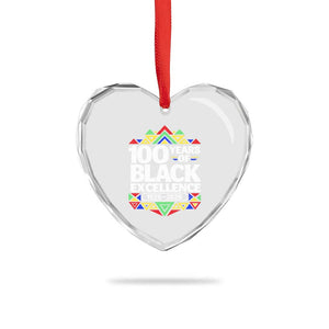 100 Years of Black Excellence 1926 2026 Heart Crystal Glass Ornament African Tribal Pattern Heritage Celebrating Black History TS02 Print Your Wear