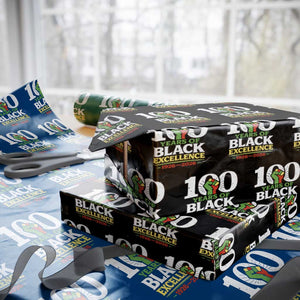 100 Years of Black Excellence 1926 2026 Wrapping Paper Roll Pan-African Raised Fist Pride Honoring Black History Legacy TS02 Black Print Your Wear