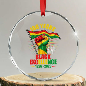 100 Years Of Black Excellence Crystal Glass Ornament Centennial Black History Month TS11 Transparent Glass 3'' Circle Print Your Wear