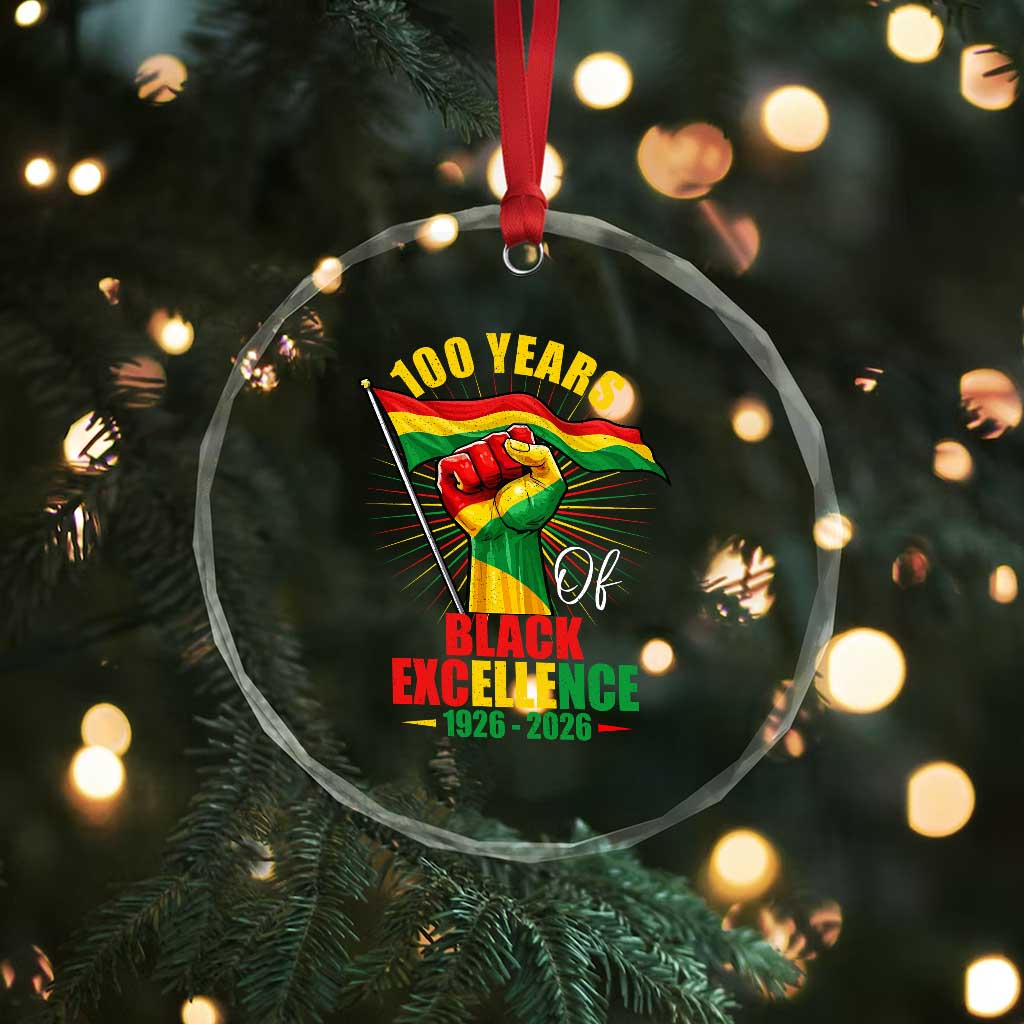 100 Years Of Black Excellence Crystal Glass Ornament Centennial Black History Month TS11 Print Your Wear