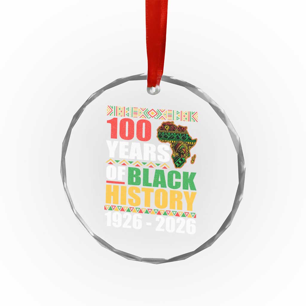 100 Years Of Black History 1926 2026 Centennial Crystal Glass Ornament Africa Map TS11 Print Your Wear