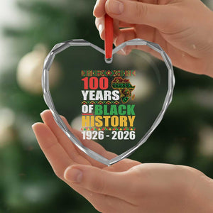 100 Years Of Black History 1926 2026 Centennial Heart Crystal Glass Ornament Africa Map TS11 Print Your Wear