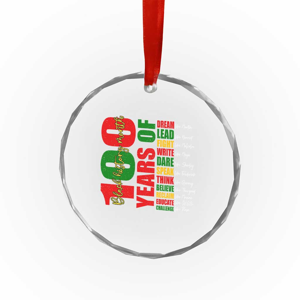 100 Years Of Black History Crystal Glass Ornament African American Historical Figures African American Teacher TS11 Print Your Wear