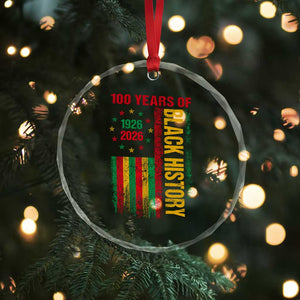 100 Years Of Black History Crystal Glass Ornament Centennial Milestone Vintage African American Flag TS11 Print Your Wear