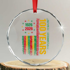 100 Years Of Black History Month Crystal Glass Ornament African American Centennial Milestone American Flag TS11 Transparent Glass 3'' Circle Print Your Wear