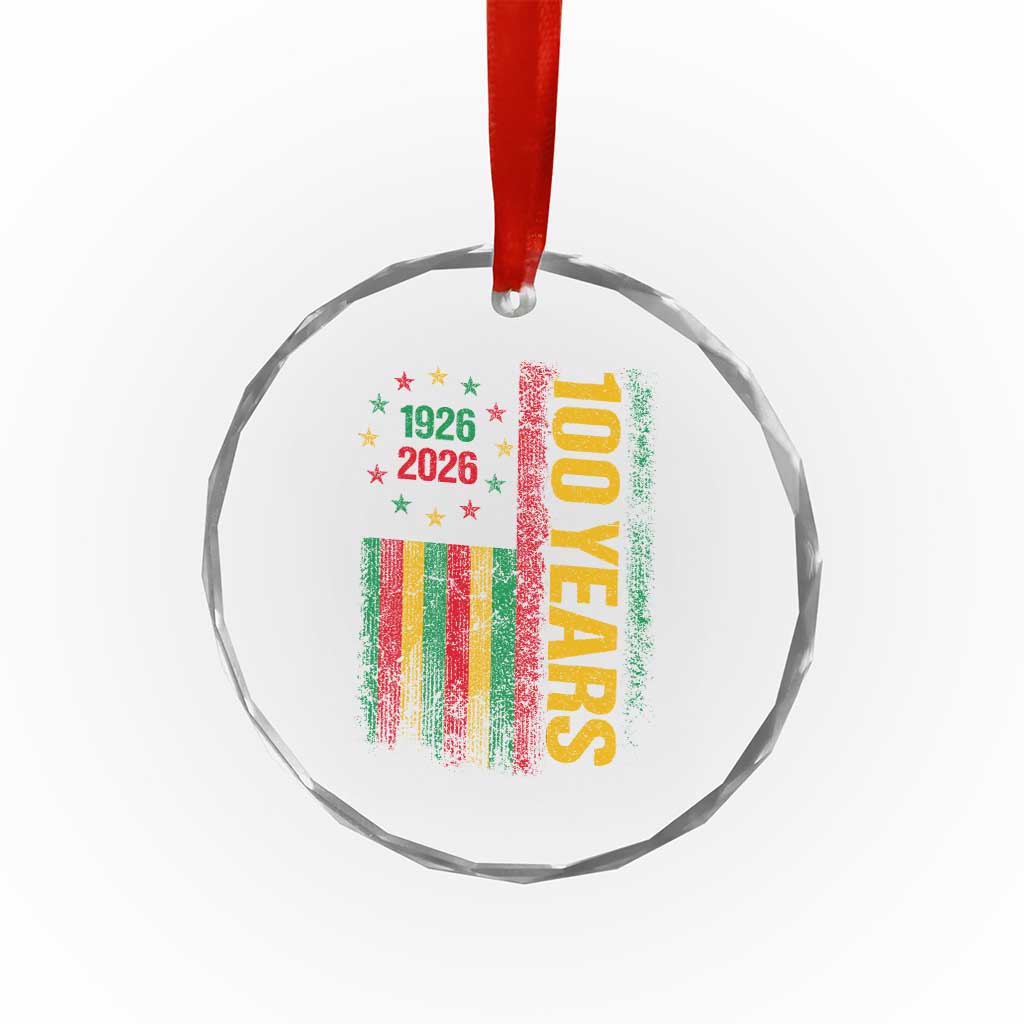 100 Years Of Black History Month Crystal Glass Ornament African American Centennial Milestone American Flag TS11 Print Your Wear