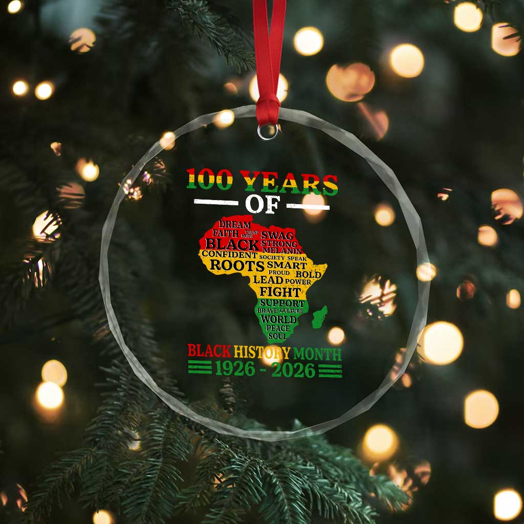 100 Years Of Black History Month Crystal Glass Ornament Centennial Of Black Culture TS11 Print Your Wear