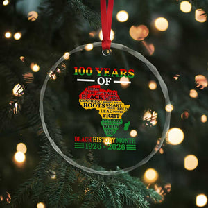 100 Years Of Black History Month Crystal Glass Ornament Centennial Of Black Culture TS11 Print Your Wear