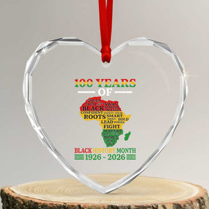 100 Years Of Black History Month Heart Crystal Glass Ornament Centennial Of Black Culture TS11 Transparent Glass 3'' Heart Print Your Wear