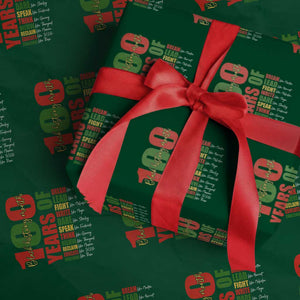 100 Years Of Black History Wrapping Paper Roll African American Historical Figures African American Teacher TS11 Green Print Your Wear
