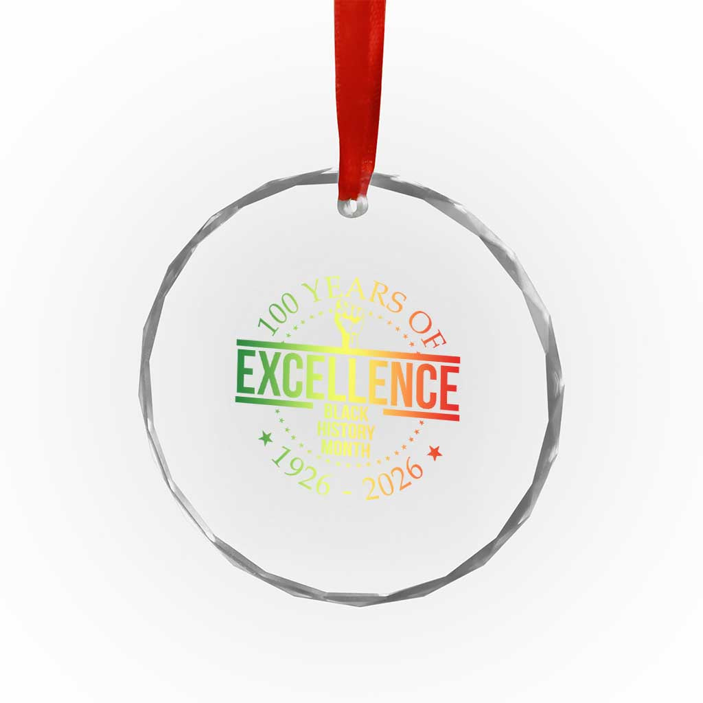 100 Years Of Excellence Black History Month 1926 2026 Crystal Glass Ornament TS11 Print Your Wear