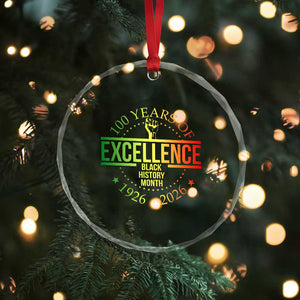 100 Years Of Excellence Black History Month 1926 2026 Crystal Glass Ornament TS11 Print Your Wear