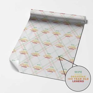 100th Birthday Gifts For Women Wrapping Paper Roll Wife Mom Grandma 100 Year Old Legend TS10 Christmas Plaid Print Your Wear
