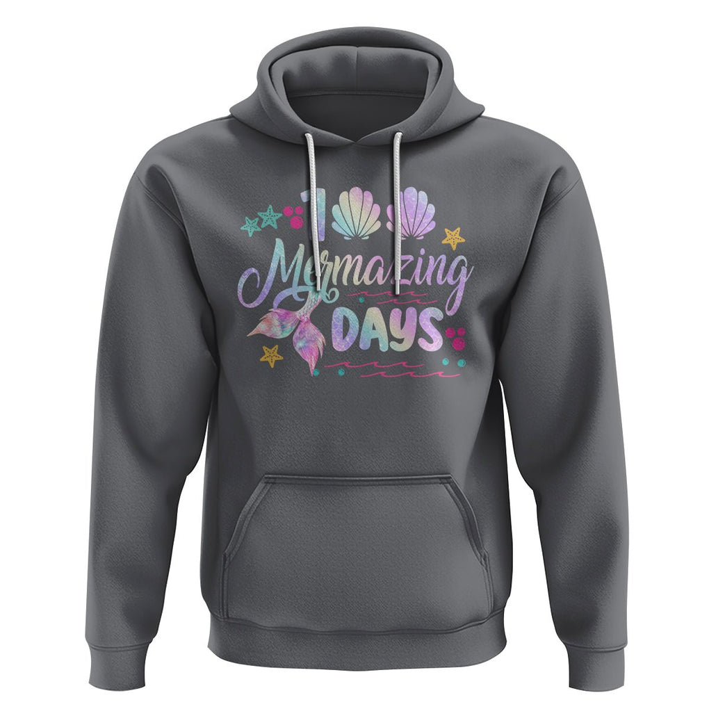 100th Day Of School Hoodie 101 Mermazing Days Mermaid TS09 Charcoal Printyourwear
