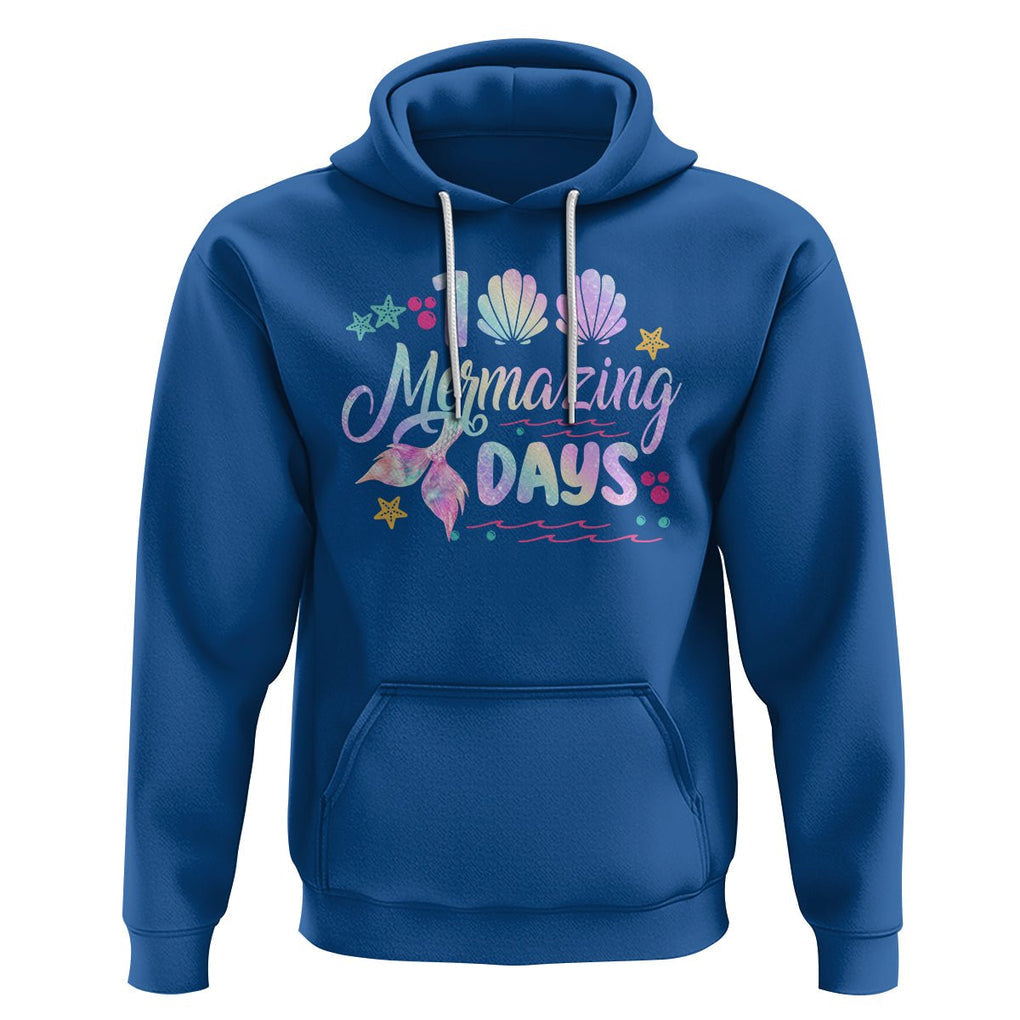 100th Day Of School Hoodie 101 Mermazing Days Mermaid TS09 Royal Blue Printyourwear