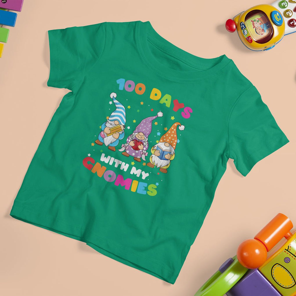 100th Day Of School T Shirt For Kid 100 Days With My Gnomies Smarter TS09 Irish Green Printyourwear