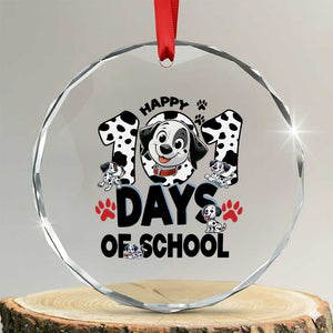 101 Days Of School Dalmatian Dogs Crystal Glass Ornament Happy 101th Day TS02 Transparent Glass 3'' Circle Print Your Wear