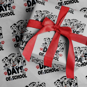 101 Days Of School Dalmatian Dogs Wrapping Paper Roll Happy 101th Day TS02 White Print Your Wear