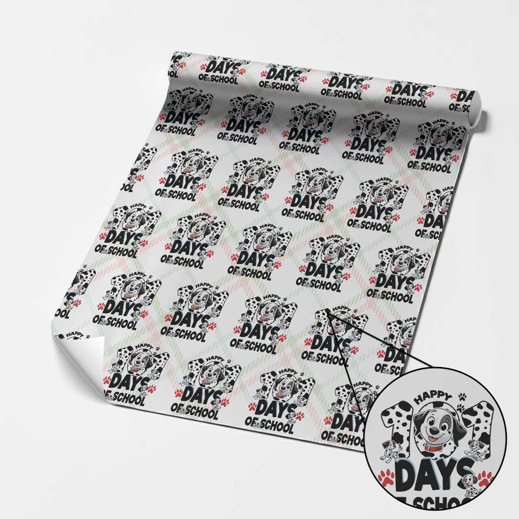 101 Days Of School Dalmatian Dogs Wrapping Paper Roll Happy 101th Day TS02 Christmas Plaid Print Your Wear
