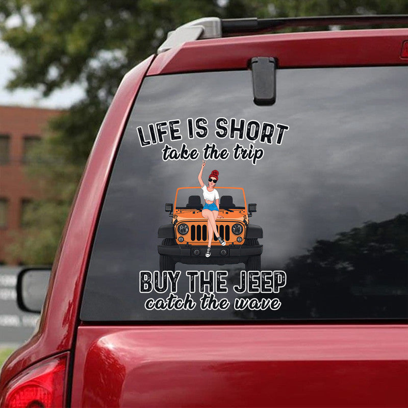 Personalized JP Decal Life Is Short Take The Trip Buy The JP CTM package 13x13cm Custom - Printyourwear