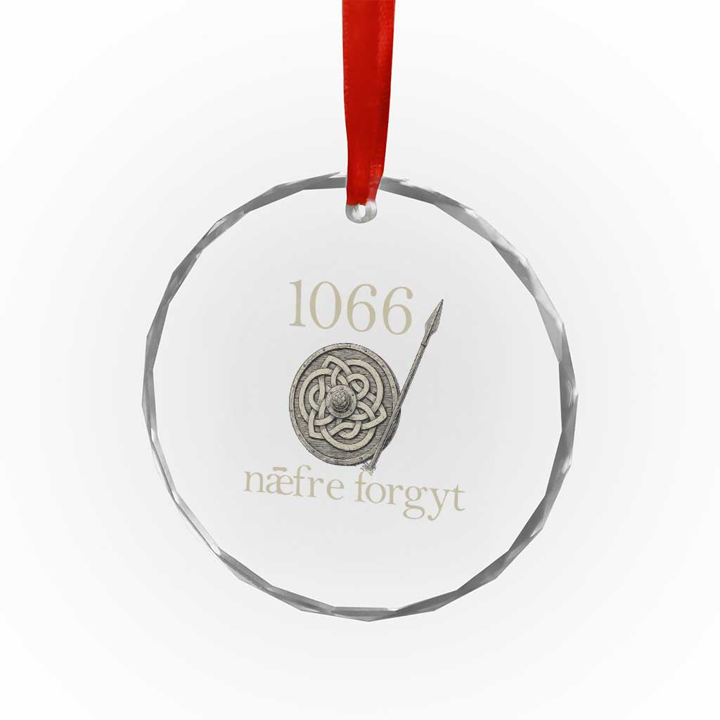 1066 Never Forget Crystal Glass Ornament Battle of Hastings Old English Anglo Saxon Warrior Medieval Shield TS02 Print Your Wear