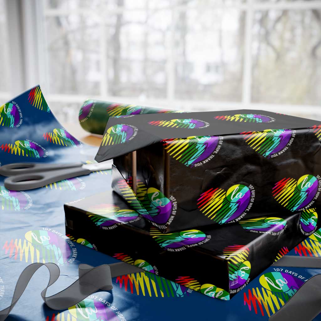 107 Days of Hope Thank You Kamala Wrapping Paper Roll Comma La TS10 Black Print Your Wear