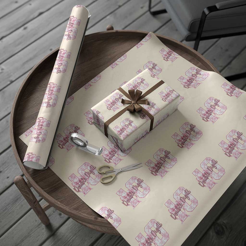 10th Birthday Wrapping Paper Roll Double Digits Pink Coquette Bow 10 Year Old Aesthetic TS11 Beige Print Your Wear