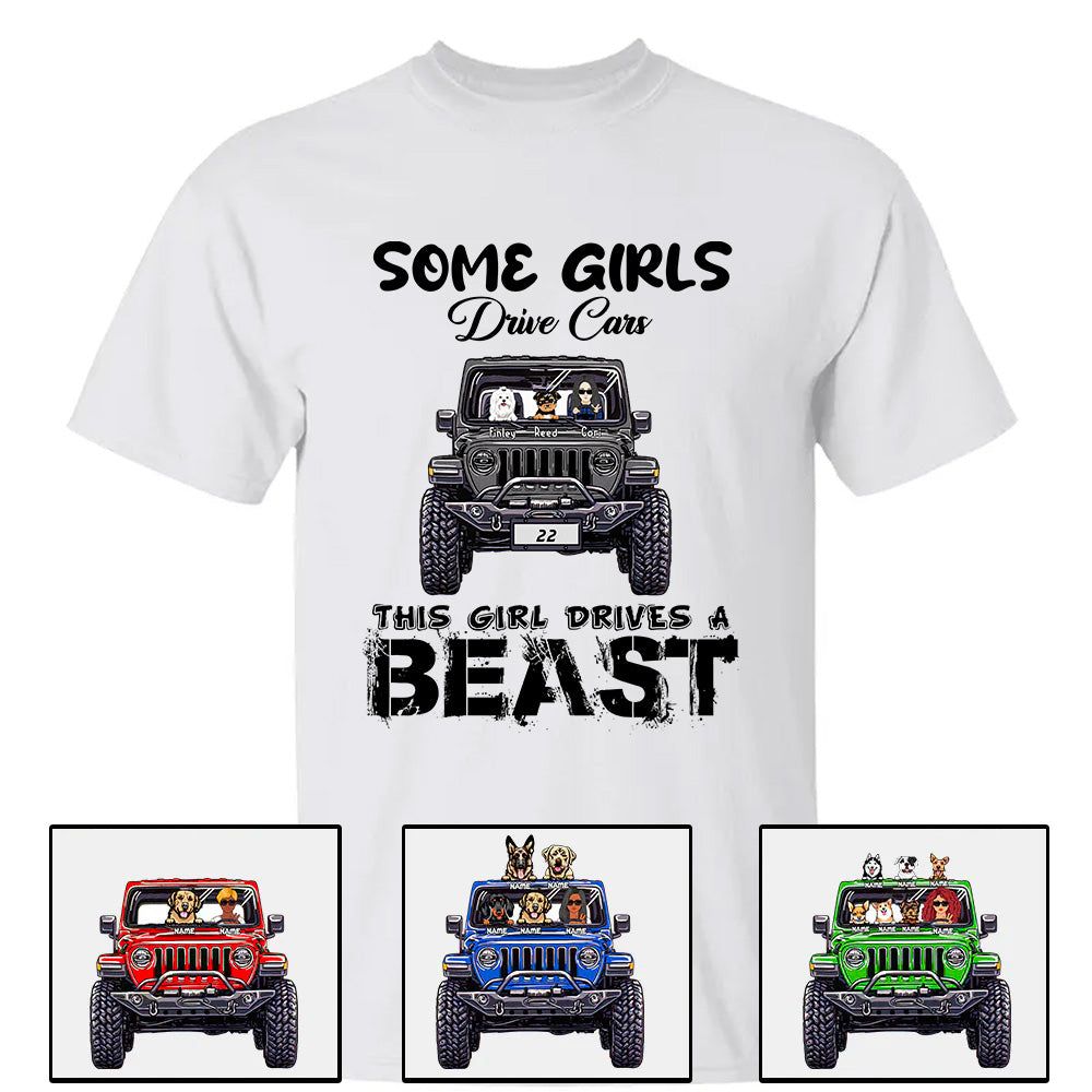Custom JP Girl T Shirt Some Girls Drive Cars, This Girl Drive A Beast Gift For Dog, Cat Lovers CTM00 Hoodie Youth Custom - Printyourwear