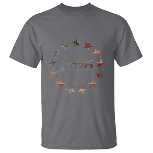 13 Star Flag Betsy Ross Distressed American Flag 1776 USA T Shirt 4th Of July TS11 Charcoal Print Your Wear