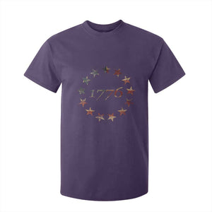 13 Star Flag Betsy Ross Distressed American Flag 1776 USA T Shirt For Kid 4th Of July TS11 Purple Print Your Wear