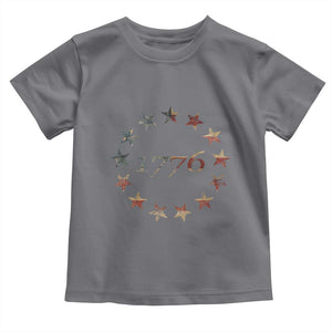 13 Star Flag Betsy Ross Distressed American Flag 1776 USA Toddler T Shirt 4th Of July TS11 Charcoal Print Your Wear