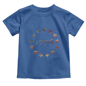 13 Star Flag Betsy Ross Distressed American Flag 1776 USA Toddler T Shirt 4th Of July TS11 Royal Blue Print Your Wear