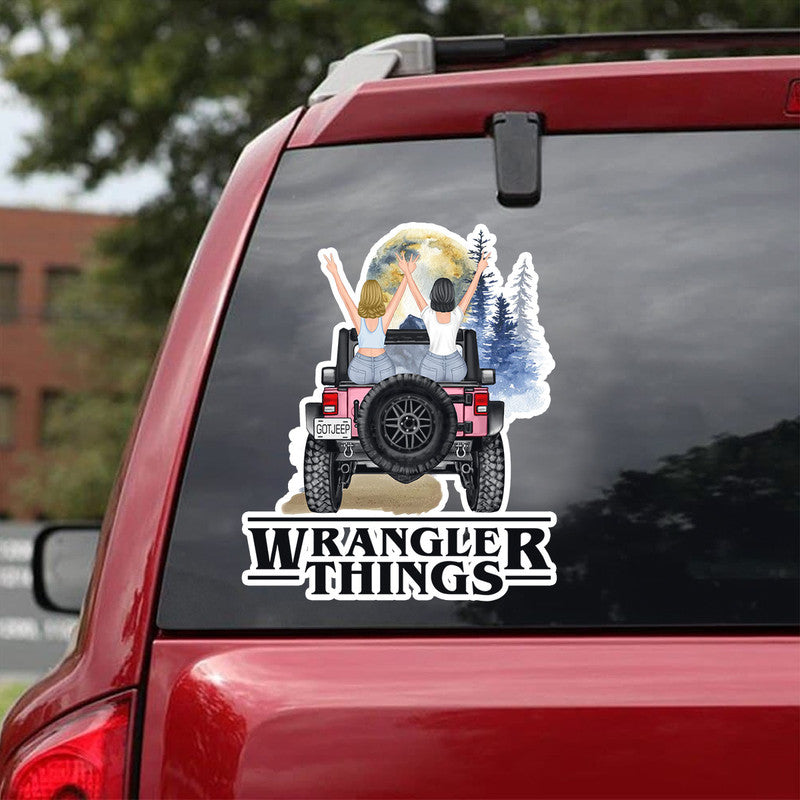Personalized JP Decal Wrangler Things, Off Road Car , Gift For JP Girlss CTM package 13x13cm Custom - Printyourwear