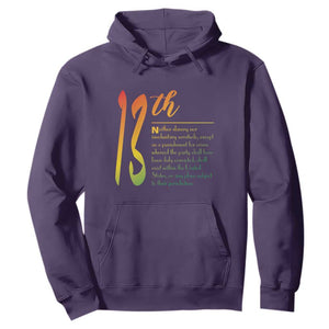 13th Amendment of U.S. Constitution Hoodie Juneteenth Black History TS11 Purple Print Your Wear