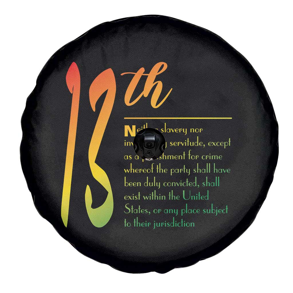 13th Amendment of U.S. Constitution Spare Tire Cover Juneteenth Black History TS11 Print Your Wear