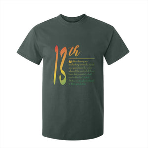 13th Amendment of U.S. Constitution T Shirt For Kid Juneteenth Black History TS11 Dark Forest Green Print Your Wear